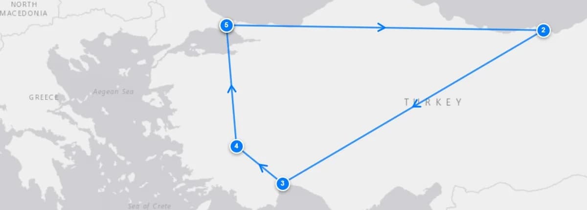 Green And Sunny Dreams route map
