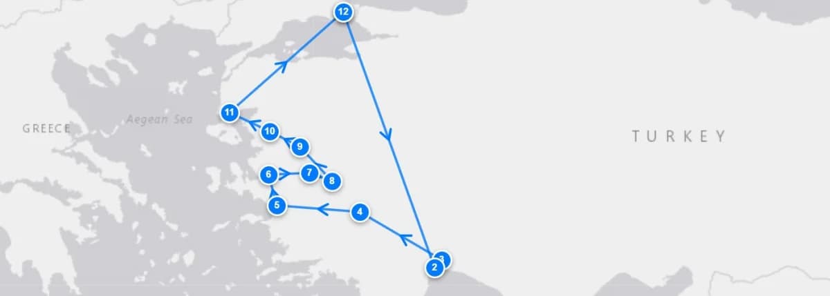 Biblical Legacy Of Turkey route map