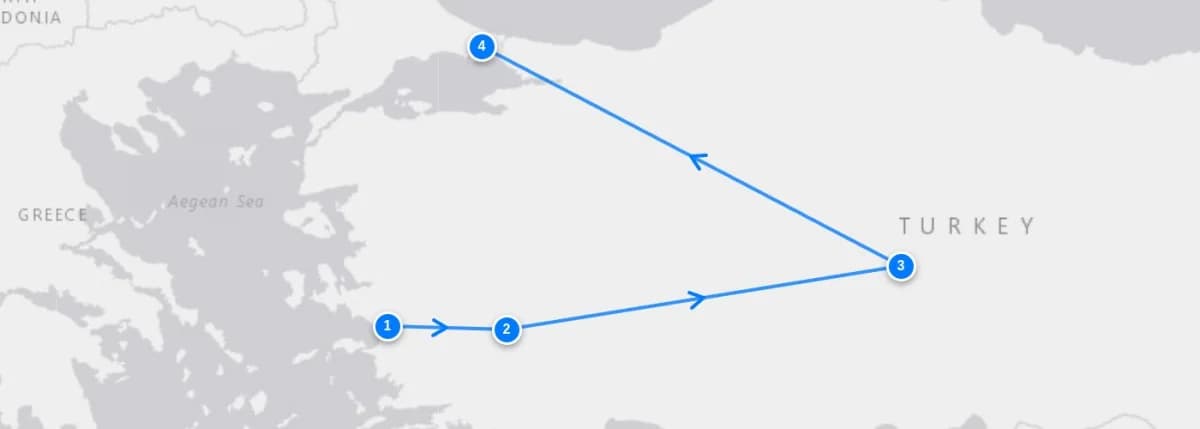 Taste Of Turkey route map