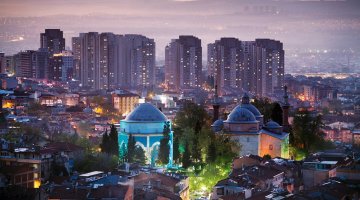 Bursa At Night Green Mosque